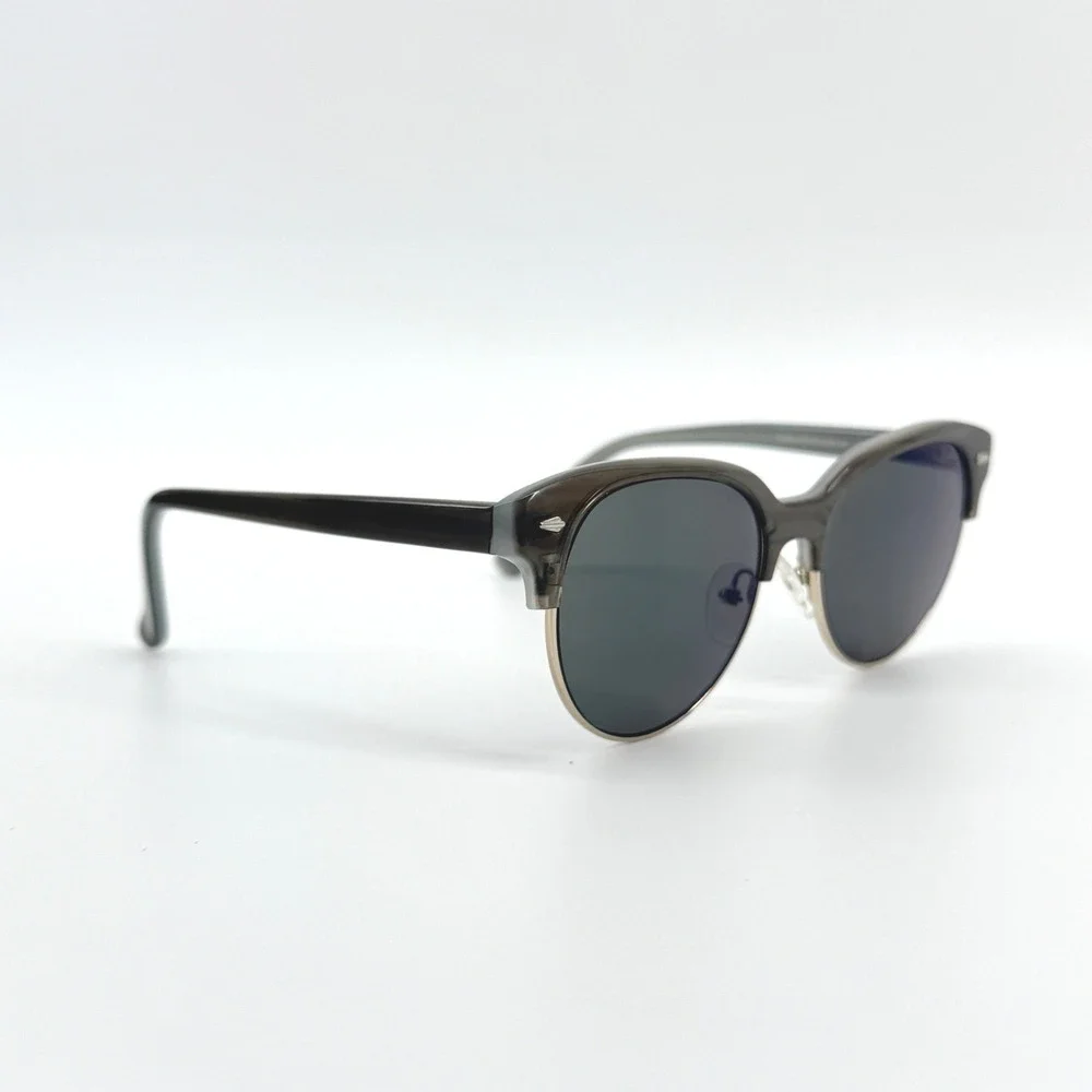 Carven Mens Gray Browline Retro Sunglasses 51-18-142 Modern Designer Fashion